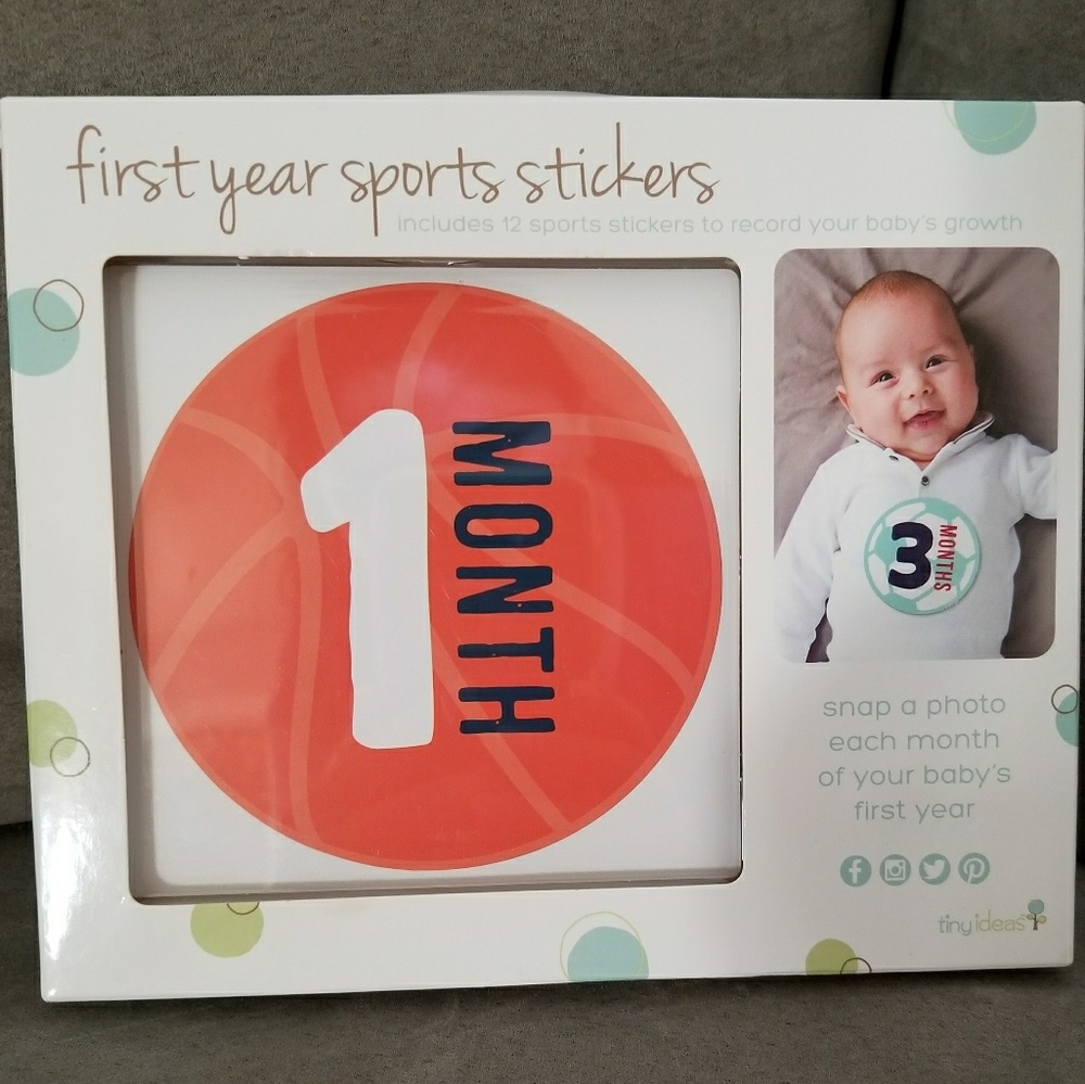 NEW Baby First Year Sports Belly Stickers